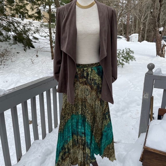 CHICOS Silk Boho Crinkle Skirt - Picture 2 of 12